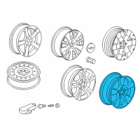 OEM 2013 Chevrolet Captiva Sport Wheel Rim, Front & Rear Diagram - 22978121