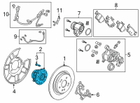OEM 2020 Honda Odyssey Bearing Assembly, Rear Hub Unit Diagram - 42200-THR-A01