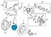 OEM Acura TLX Bearing Assembly, Rear Diagram - 42200-THR-A01