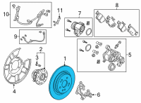 OEM 2021 Acura TLX Disk, Rear Brake Diagram - 42510-TGV-A00