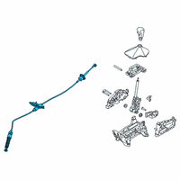 OEM Hyundai Veloster Automatic Transmission Lever Cable Assembly Diagram - 46790-J3200