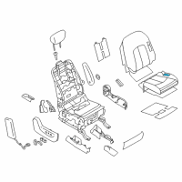 OEM 2017 Nissan Quest Pad Front Seat Cushion Diagram - 87311-1JB6C