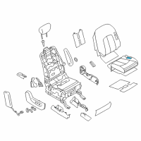 OEM 2014 Nissan Quest Pad Front Seat Cushion Diagram - 87311-1JB6C