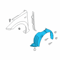 OEM Hyundai Elantra Front Wheel Guard Assembly, Right Diagram - 86812-3Y500