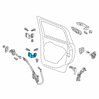 OEM Jeep Renegade Rear Door Lower Hinge Diagram - 68246406AA