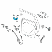 OEM 2019 Jeep Renegade Rear Door Upper Hinge Diagram - 68246405AA