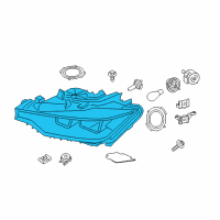 OEM 2017 BMW 328d xDrive Headlight, Halogen Diagram - 63-11-7-365-600