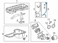 OEM 2022 Chevrolet Silverado 3500 HD Dipstick Diagram - 12677709