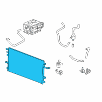 OEM 2013 Cadillac Escalade Generator Control Module Coolant Radiator Assembly Diagram - 25936904