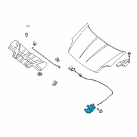 OEM 2010 Nissan Sentra Male Assy-Hood Lock Diagram - 65601-ET000