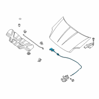 OEM Nissan Sentra Cable Assembly-Hood Lock Diagram - 65621-ET000