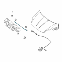 OEM 2008 Nissan Sentra Rod Hood Support Diagram - 65771-ET00A