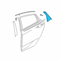 OEM Honda Civic Garn R, RR Door Qt Diagram - 72721-TBA-A01