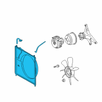 OEM 2013 Toyota Tundra Shroud Assembly Diagram - 16711-0S011