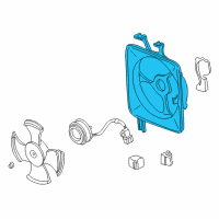 OEM 1997 Honda CR-V Shroud, Air Conditioner Diagram - 38615-P3F-000