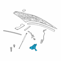 OEM Chrysler LHS Hood Latch Diagram - 4580282AG