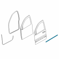 OEM 2018 Dodge Durango WEATHERSTRIP-Front Door Belt Outer Diagram - 55399160AC