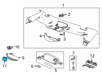 OEM Chevrolet Corvette Mirror Inside Cover Diagram - 84348115