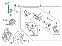 OEM 2022 Hyundai Elantra Cable Assembly-ABS.EXT, LH Diagram - 58950-AA500