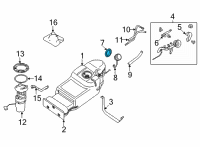 Genuine Ford Fuel Filler Neck Grommet diagram
