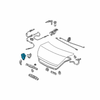 OEM Honda Accord Lock Assembly, Trunk Diagram - 74851-TA0-A01