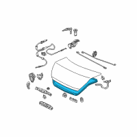 OEM 2012 Honda Accord Weatherstrip, Trunk Lid Diagram - 74865-TE0-A01