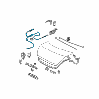 OEM 2011 Honda Accord Cable, Trunk & Fuel Lid Opener Diagram - 74880-TE0-A01