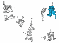 OEM 2021 Toyota Sienna Rear Mount Diagram - 12371-F0210