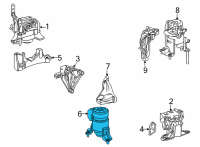 OEM 2021 Toyota Highlander Front Mount Diagram - 12361-F0210