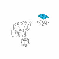 OEM Toyota Cabin Air Filter Diagram - 87139-76010