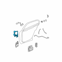 OEM 2008 Pontiac Grand Prix Hinge Asm-Rear Side Door Upper Diagram - 25774780