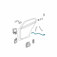 OEM 2006 Pontiac Grand Prix Rod-Rear Side Door Inside Handle Diagram - 21997620