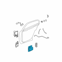 OEM 2007 Pontiac Grand Prix Handle Asm-Front Side Door Inside (Dull Chrome) Diagram - 15282131