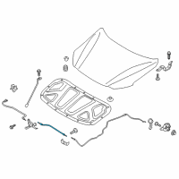 OEM 2018 Hyundai Elantra Cable Assembly-Hood Latch Release Diagram - 81190-F2100