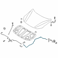 OEM 2017 Hyundai Ioniq Cable Assembly-Hood Latch Release Diagram - 81190-F2000