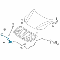 OEM 2020 Hyundai Elantra Latch Assembly-Hood Diagram - 81130-F2500