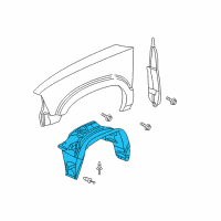 OEM Oldsmobile Bravada Wheelhouse Liner Diagram - 15165308