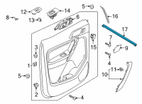 OEM 2020 Ford Ranger Belt Weatherstrip Diagram - EB3Z-2625860-A