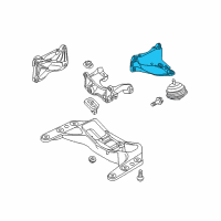 OEM 2008 BMW M3 Engine Mount Bracket Left Diagram - 22-11-2-283-203