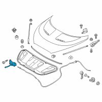 OEM 2016 Hyundai Veloster Latch Assembly-Hood Diagram - 81130-2V000