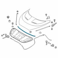 OEM 2012 Hyundai Veloster Weatherstrip-Hood Diagram - 86431-2V000