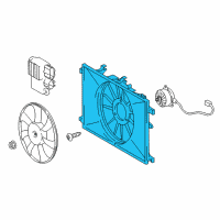 OEM 2020 Toyota C-HR Fan Shroud Diagram - 16711-37190