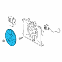 OEM Toyota Fan Blade Diagram - 16361-0T170