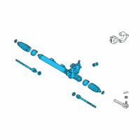 OEM Lexus Power Steering Rack And Pinion Assembly Diagram - 44200-53051