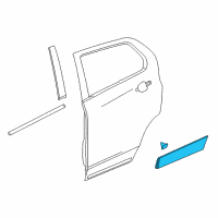 OEM 2020 Buick Envision Lower Molding Diagram - 23196404