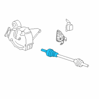 OEM Pontiac Solstice Boot Kit, Rear Wheel Drive Shaft Outer Cv Joint Diagram - 19149074