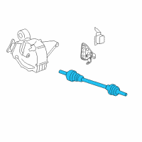 OEM Saturn Sky Rear Wheel Drive Universal Joint Shaft Assembly Diagram - 15296760