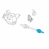 OEM 2007 Saturn Sky Boot Kit, Rear Wheel Drive Shaft Inner Cv Joint Diagram - 19149073