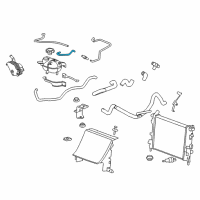 OEM 2009 Pontiac Solstice Radiator Surge Tank Air Bleed Hose (Surge Tank To Tee Fitting) Diagram - 19129878