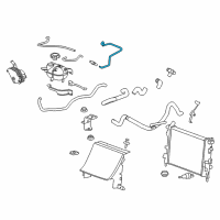 OEM 2009 Pontiac Solstice Radiator Surge Tank Air Bleed Hose (Engine To Tee Fitting) Diagram - 19129911